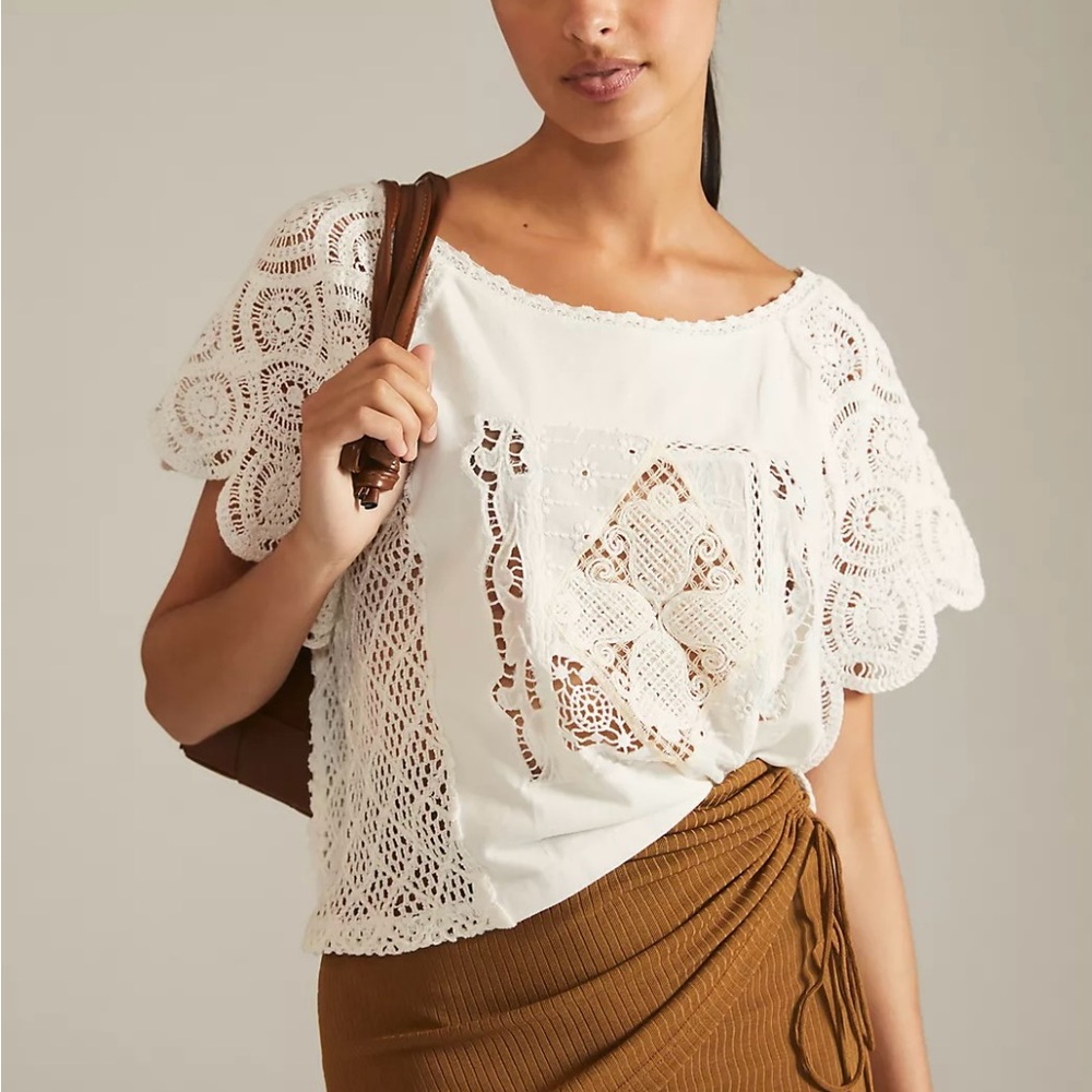 Anthropologie Pilcro lace top